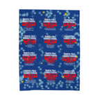 North Pole Correctional Velveteen Plush Blanket - Cozy Holiday Throw