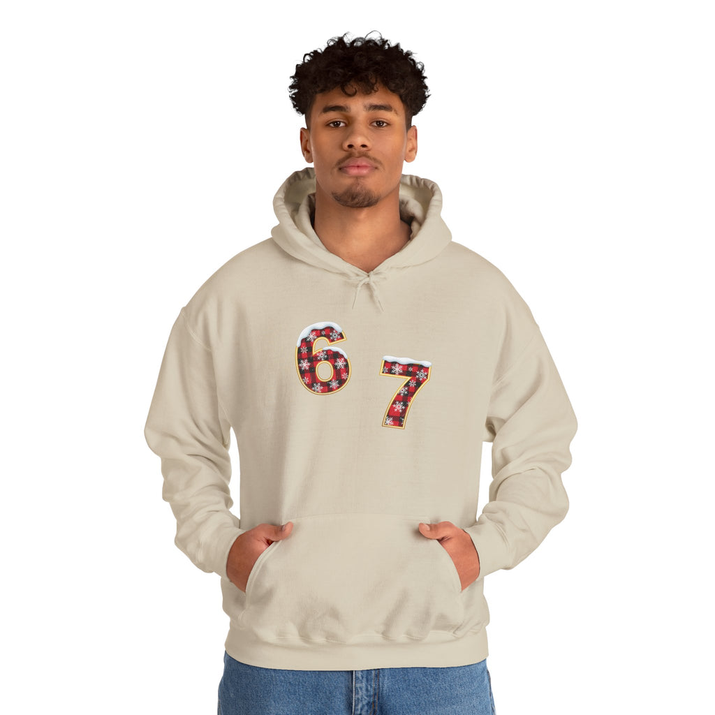 67 Floral Patch Hoodie – Vintage Number Graphic Hooded Sweatshirt