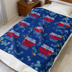 North Pole Correctional Velveteen Plush Blanket - Cozy Holiday Throw