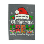 Personalized Christmas Crew Velveteen Plush Blanket Large — "Making Memories Together"