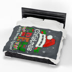 Personalized Christmas Crew Velveteen Plush Blanket Large — "Making Memories Together"