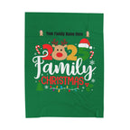 Personalized Christmas Crew Velveteen Plush Blanket Large — "Making Memories Together"