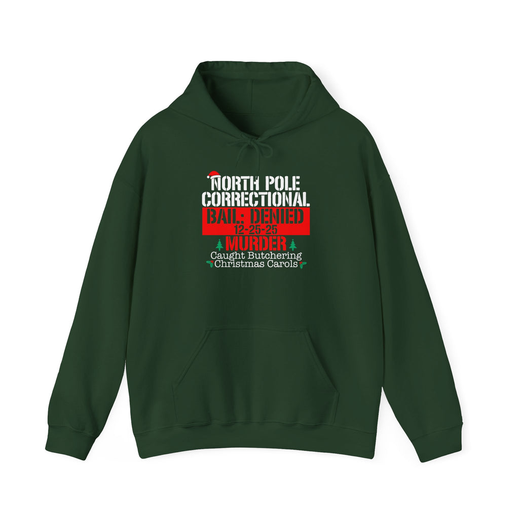 North Pole Correctional Hoodie - Funny Christmas Sweatshirt