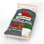 Personalized Christmas Crew Velveteen Plush Blanket Large — "Making Memories Together"