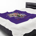 Christmas Reindeer Velveteen Plush Blanket – “Dear Santa I’ve Been Good All Year” Holiday Throw