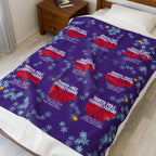 North Pole Correctional Velveteen Plush Blanket - Cozy Holiday Throw