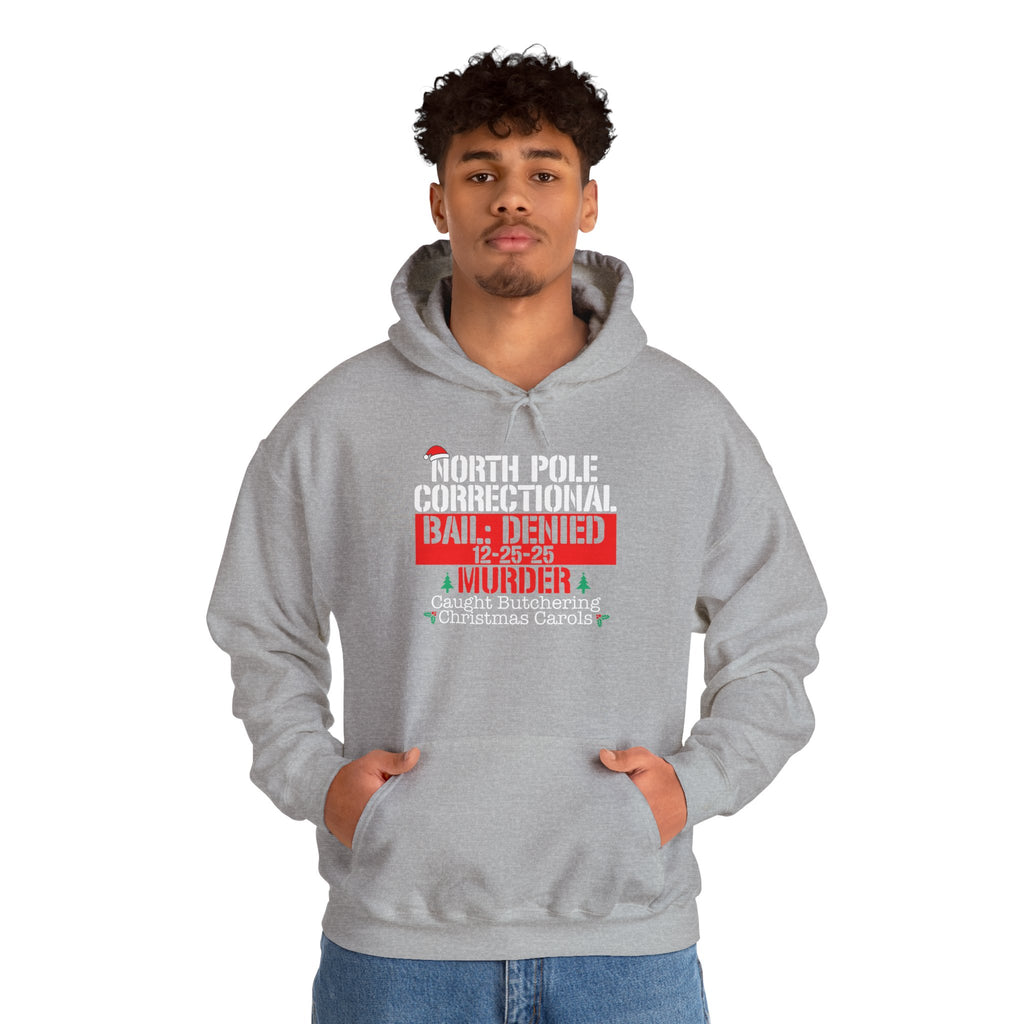 North Pole Correctional Hoodie - Funny Christmas Sweatshirt