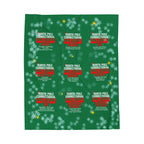 North Pole Correctional Velveteen Plush Blanket - Cozy Holiday Throw
