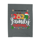 Personalized Christmas Crew Velveteen Plush Blanket Large— "Making Memories Together"