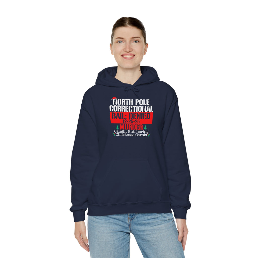 North Pole Correctional Hoodie - Funny Christmas Sweatshirt
