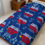 North Pole Correctional Velveteen Plush Blanket - Cozy Holiday Throw