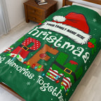 Personalized Christmas Crew Velveteen Plush Blanket Large — "Making Memories Together"