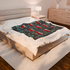 North Pole Correctional Velveteen Plush Blanket - Cozy Holiday Throw