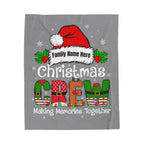 Personalized Christmas Crew Velveteen Plush Blanket — "Making Memories Together"