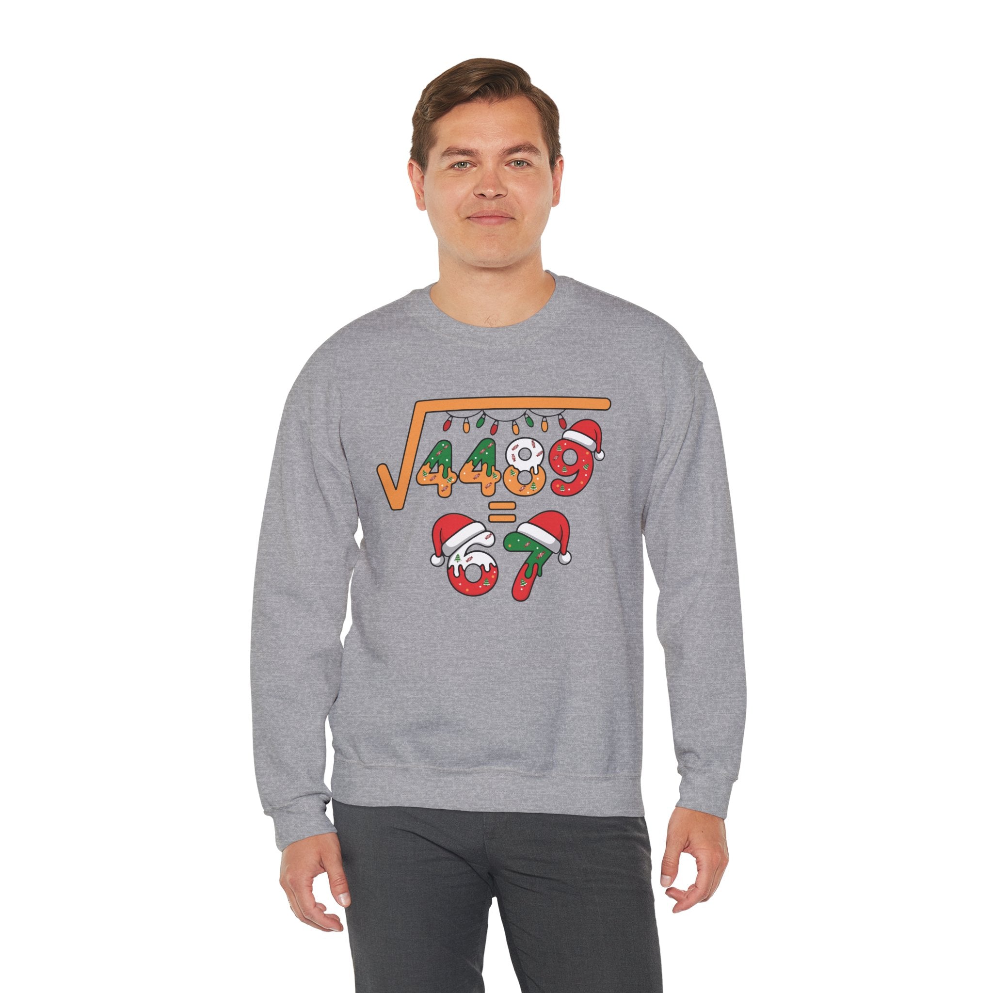 Christmas Math Crewneck Sweatshirt with Holiday Fun Design