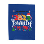Personalized Christmas Crew Velveteen Plush Blanket Large — "Making Memories Together"