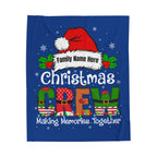 Personalized Christmas Crew Velveteen Plush Blanket — "Making Memories Together"