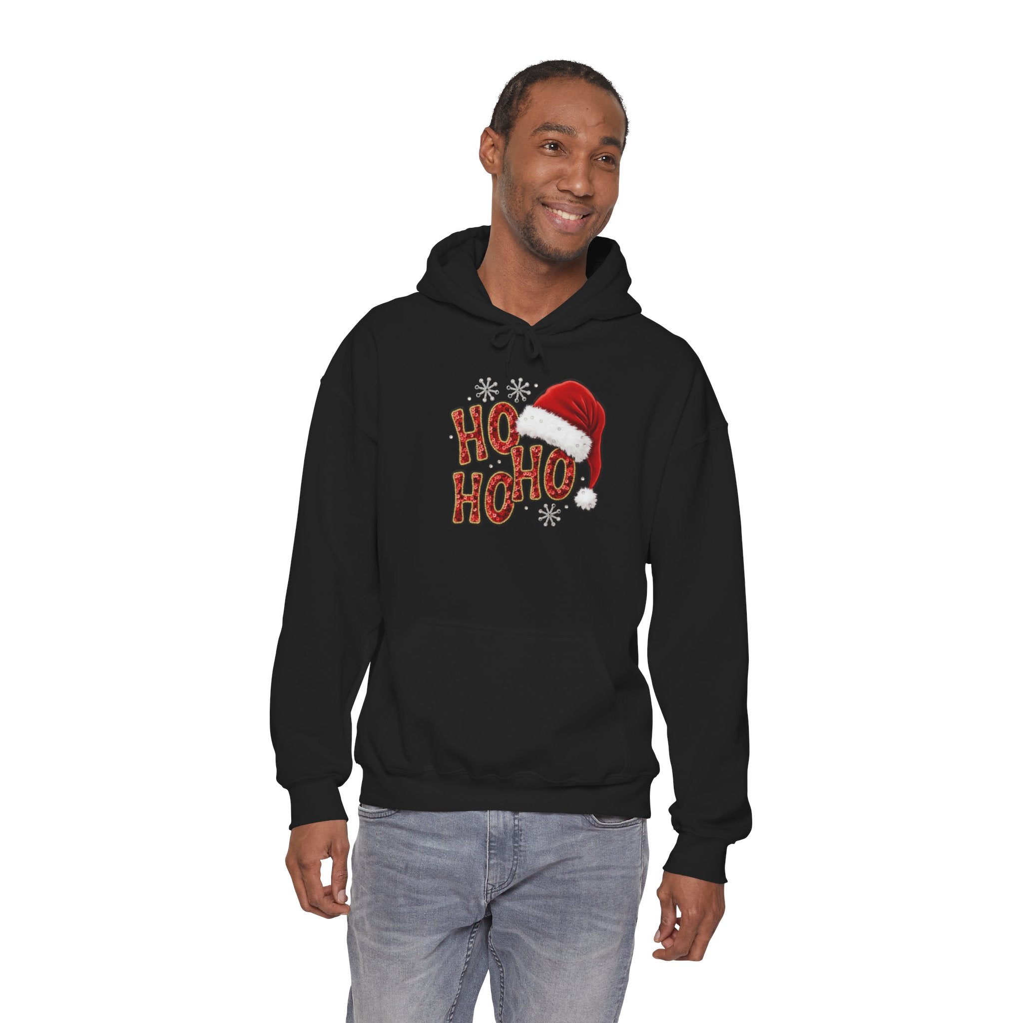 Ho Ho Ho Santa Hat Hoodie — Festive Christmas Pullover