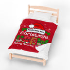 Personalized Christmas Crew Velveteen Plush Blanket — "Making Memories Together"