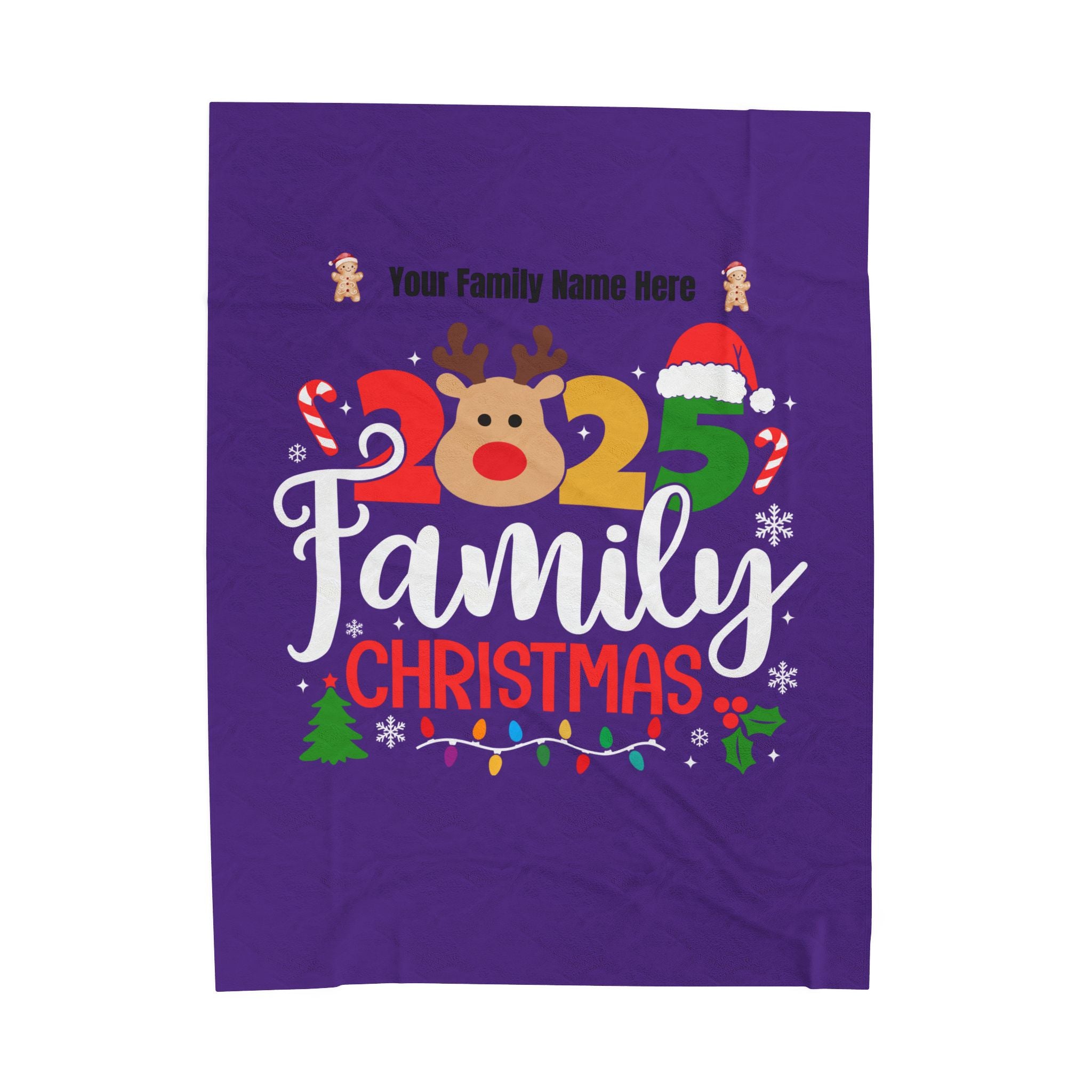 Personalized Christmas Crew Velveteen Plush Blanket Large — "Making Memories Together"