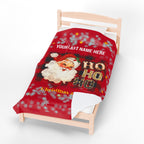 Personalized Christmas Santa Plush Blanket Large — 'Your Family Name Here' | Family Christmas 2025