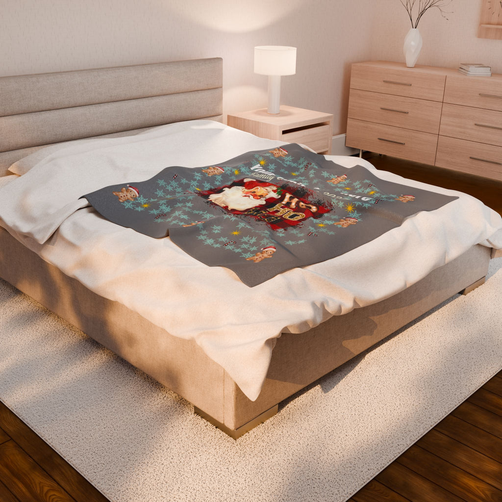 Personalized Christmas Santa Plush Blanket — 'Your Family Name Here' | Family Christmas 2025