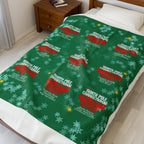 North Pole Correctional Velveteen Plush Blanket - Cozy Holiday Throw