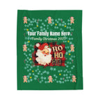 Personalized Christmas Santa Plush Blanket — 'Your Family Name Here' | Family Christmas 2025