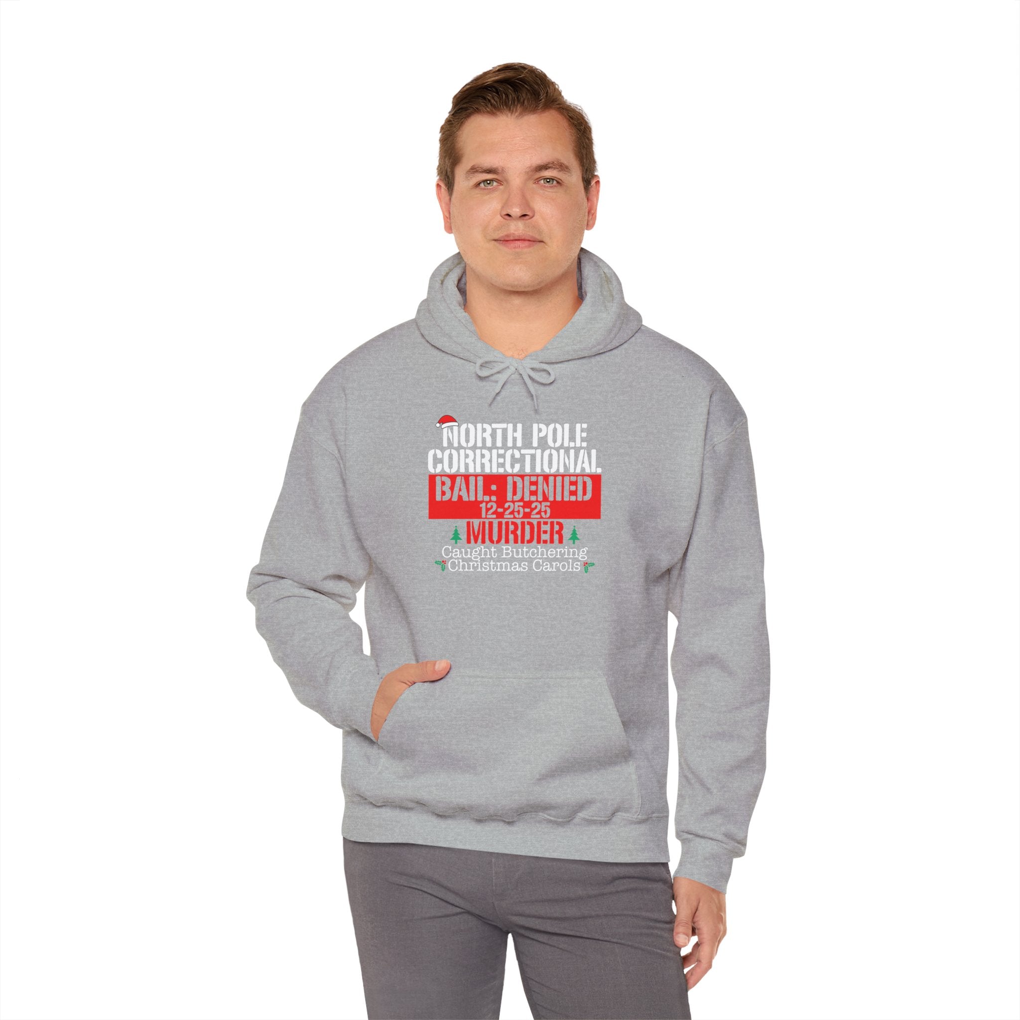North Pole Correctional Hoodie - Funny Christmas Sweatshirt