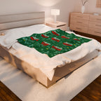 North Pole Correctional Velveteen Plush Blanket - Cozy Holiday Throw
