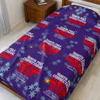 North Pole Correctional Velveteen Plush Blanket - Cozy Holiday Throw