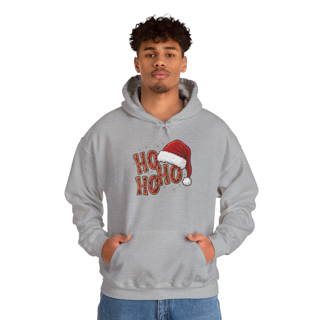 Ho Ho Ho Santa Hat Hoodie — Festive Christmas Pullover