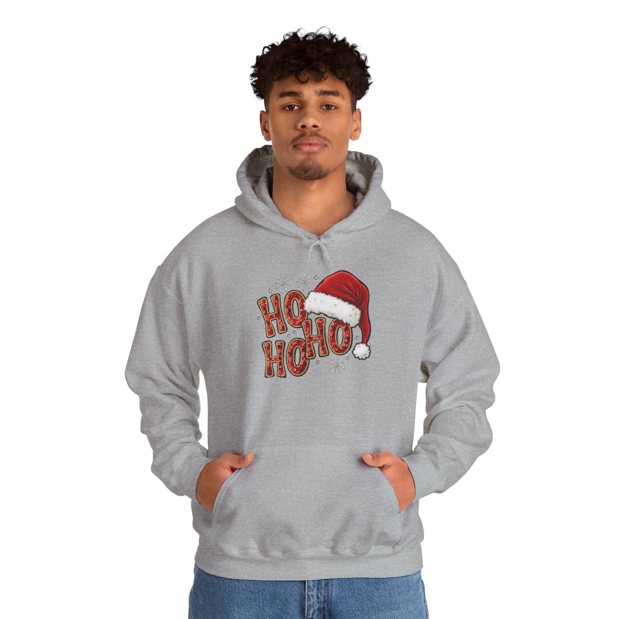 Ho Ho Ho Santa Hat Hoodie — Festive Christmas Pullover