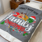 Personalized 2025 Family Christmas Blanket — Custom Name Holiday Plush Throw