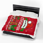 Personalized Christmas Crew Velveteen Plush Blanket Large — "Making Memories Together"