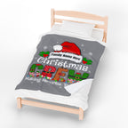 Personalized Christmas Crew Velveteen Plush Blanket — "Making Memories Together"