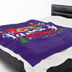Personalized Christmas Crew Velveteen Plush Blanket Large — "Making Memories Together"