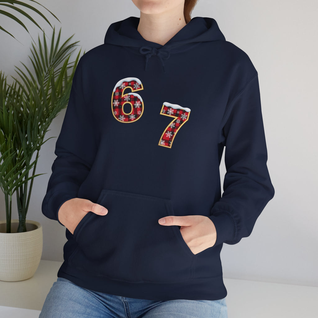 67 Floral Patch Hoodie – Vintage Number Graphic Hooded Sweatshirt