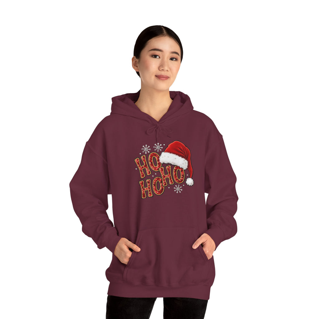 Ho Ho Ho Santa Hat Hoodie — Festive Christmas Pullover