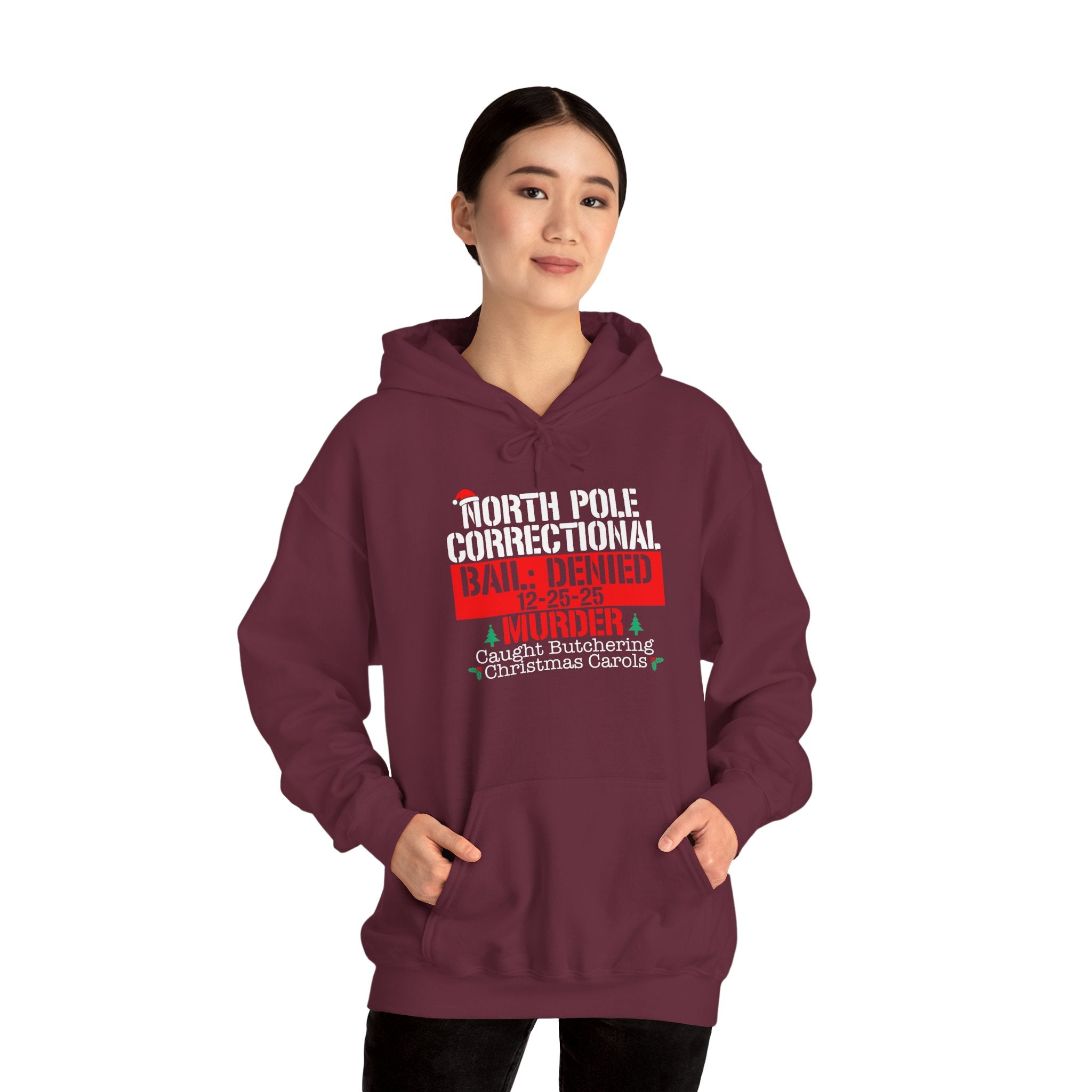 North Pole Correctional Hoodie - Funny Christmas Sweatshirt