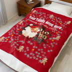 Personalized Christmas Santa Plush Blanket — 'Your Family Name Here' | Family Christmas 2025