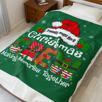 Personalized Christmas Crew Velveteen Plush Blanket — "Making Memories Together"