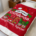 Personalized Christmas Crew Velveteen Plush Blanket — "Making Memories Together"