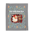 Personalized Christmas Santa Plush Blanket — 'Your Family Name Here' | Family Christmas 2025