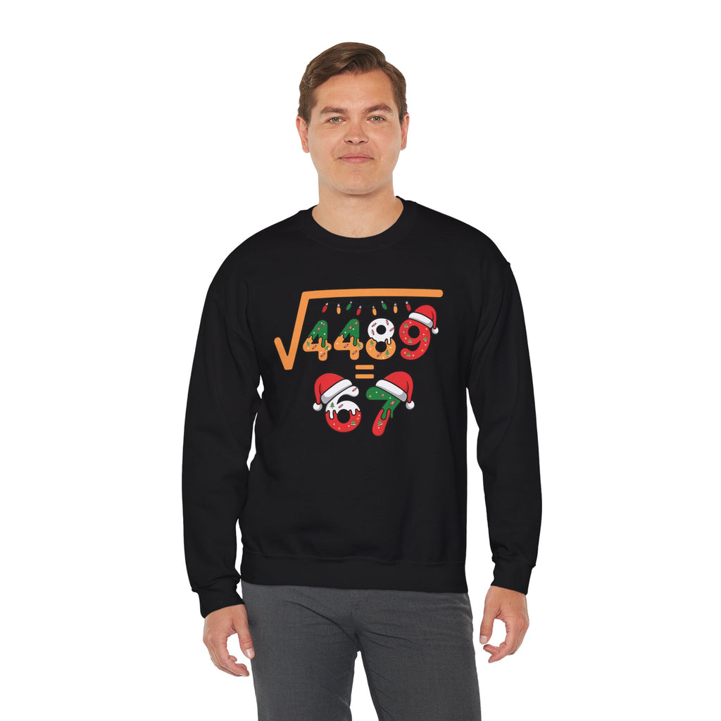 Christmas Math Crewneck Sweatshirt with Holiday Fun Design
