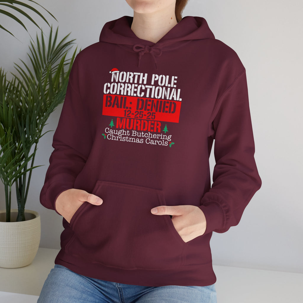 North Pole Correctional Hoodie - Funny Christmas Sweatshirt
