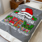 Personalized Christmas Crew Velveteen Plush Blanket — "Making Memories Together"