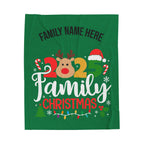Personalized 2025 Family Christmas Blanket — Custom Name Holiday Plush Throw