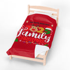 Personalized Christmas Crew Velveteen Plush Blanket Large — "Making Memories Together"