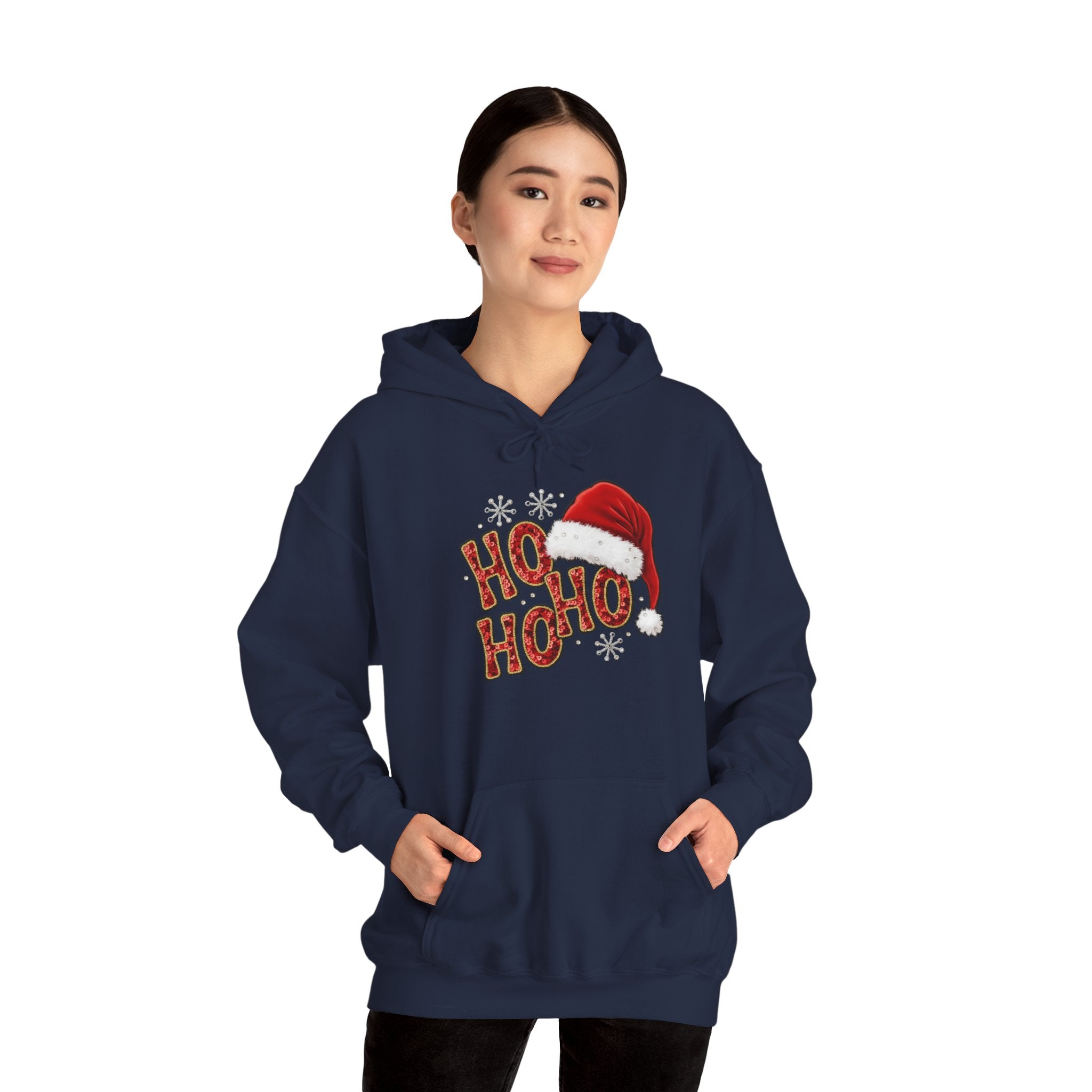 Ho Ho Ho Santa Hat Hoodie — Festive Christmas Pullover